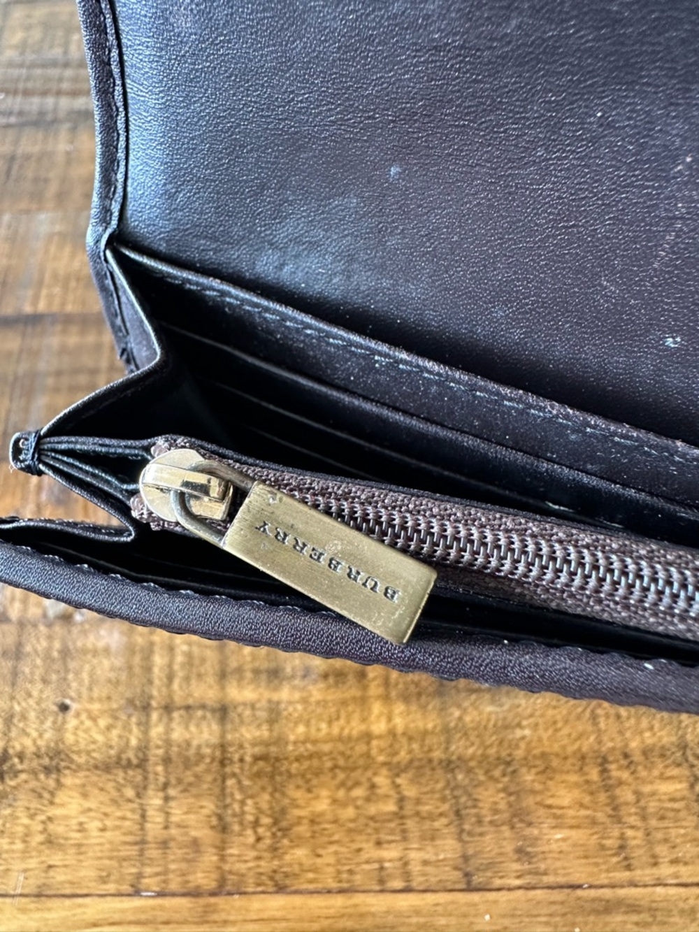 Burberry Brown Leather Wallet with Gold Hardware - Picture 6 of 11
